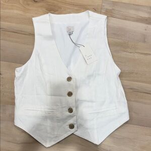 White Buttoned Women's Vest